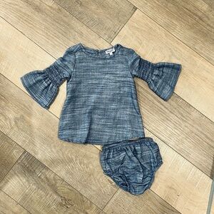 Splendid Brand Blue Baby Dress with Bell Sleeves